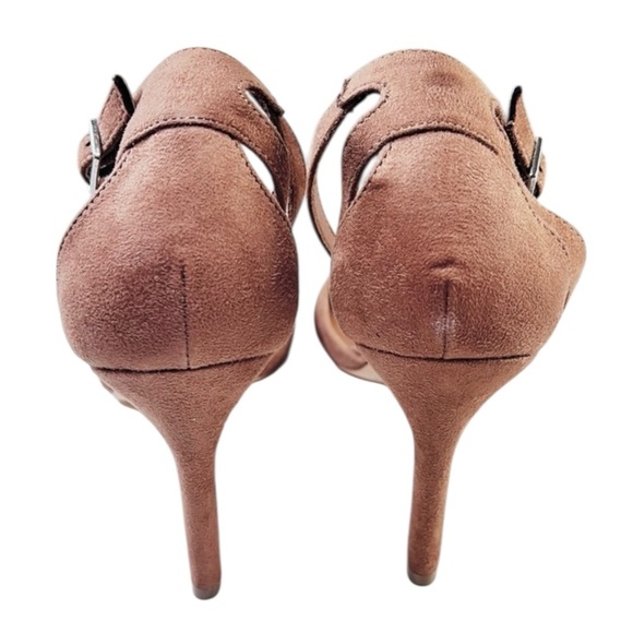 Chinese Laundry Robby Heel, Synthetic suede, Flare Heel, Color Brown, Size 8.5 - Picture 4 of 7